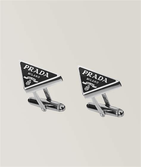 silver prada cufflinks|Prada cufflinks.